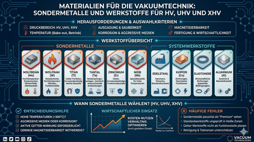 Infographic: materials for vacuum technology