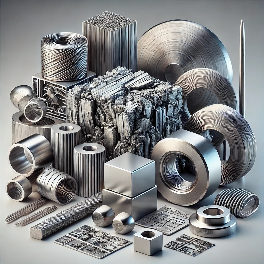Titanium semi-finished products: rods, sheets, wires