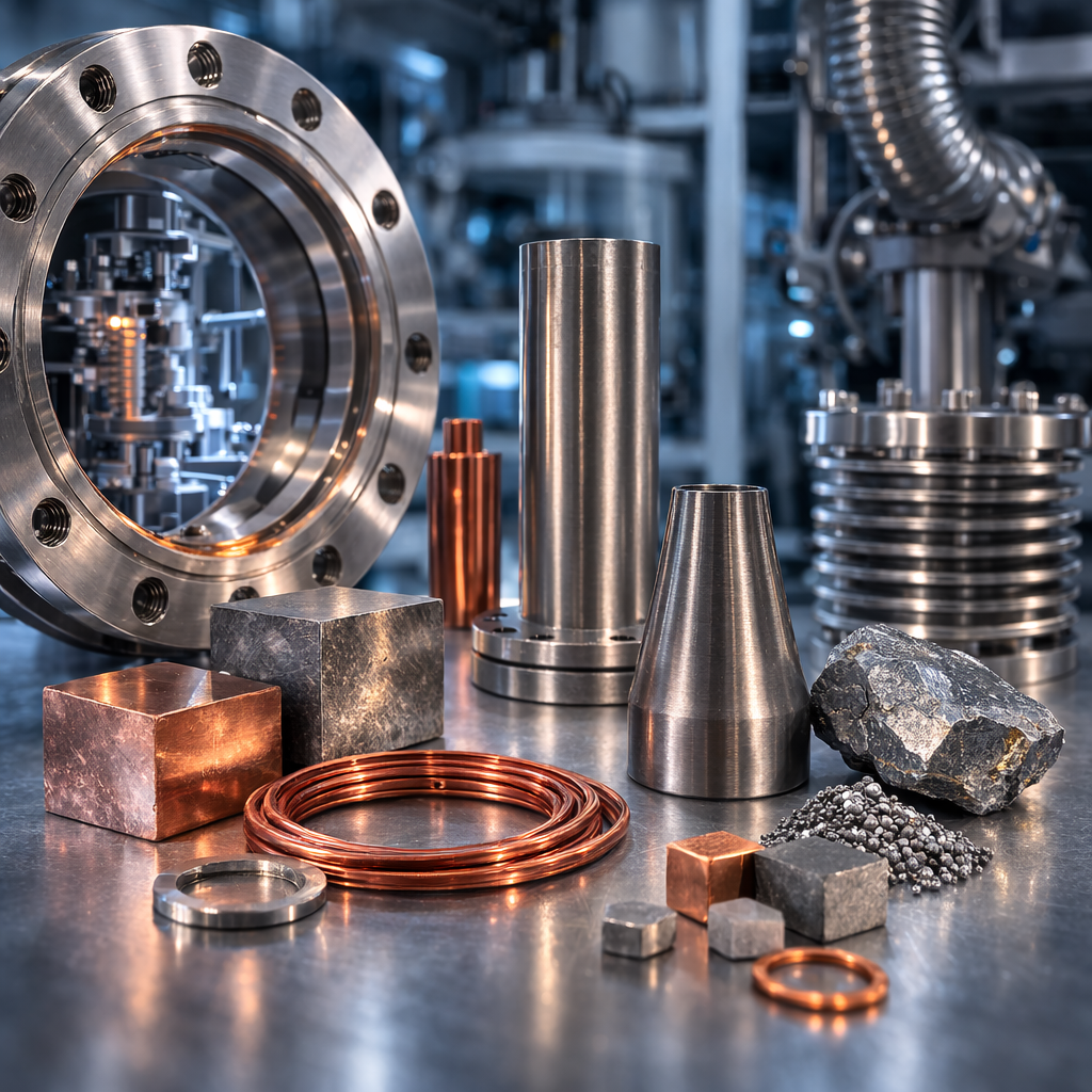 Vacuum technology components in special metals
