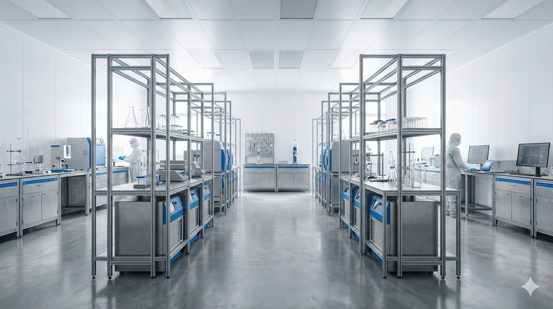 Lightweight technical interior components in special metals