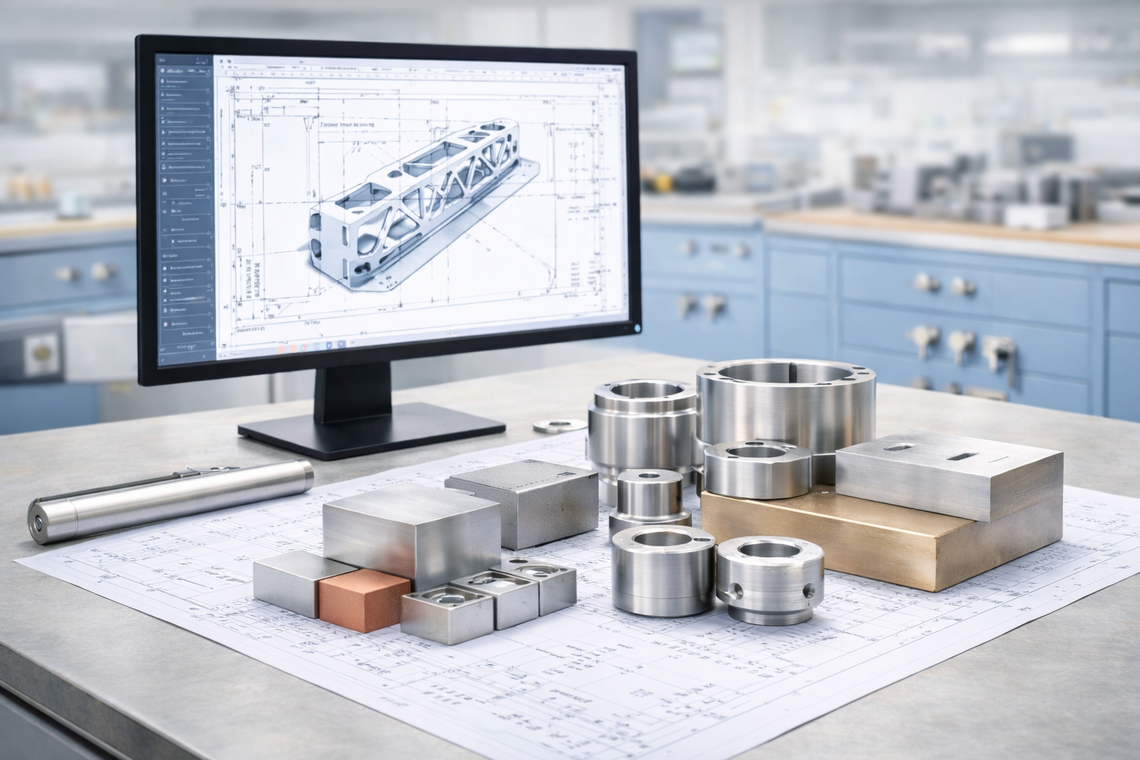Metallic custom parts for research and development