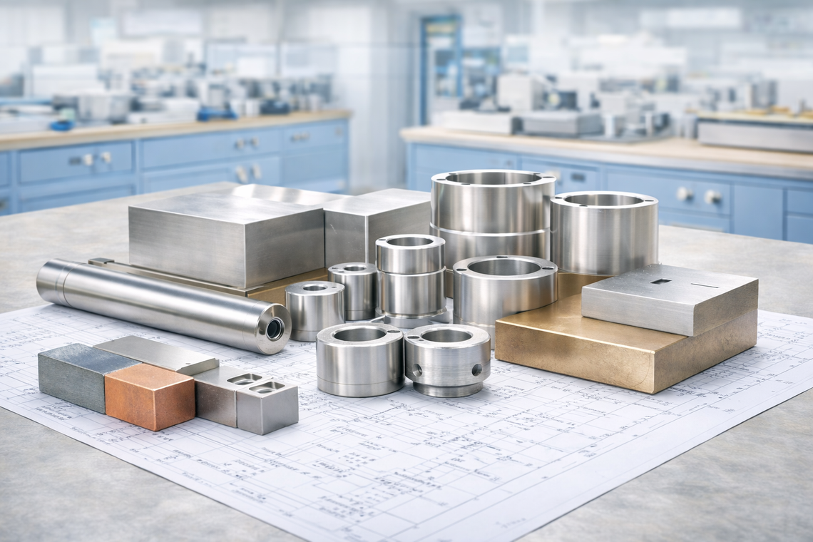 Metallic custom parts for research and development